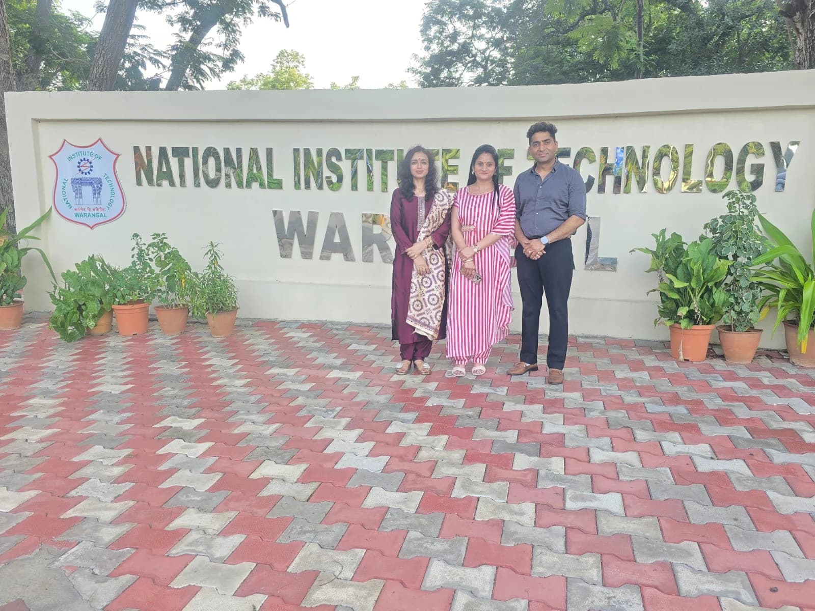 Committee members at the National Institute of Technology Warangal campus